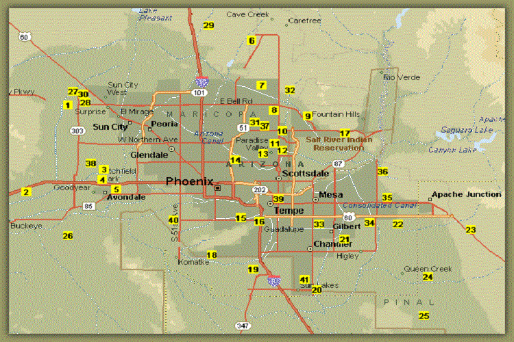 Mesa Az Golf Course Map